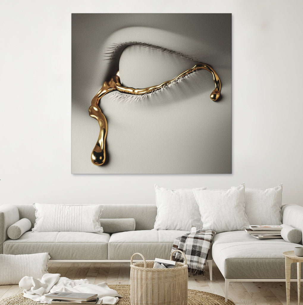 Golden Tear by Vigan Tafili on GIANT ART - white 3d art