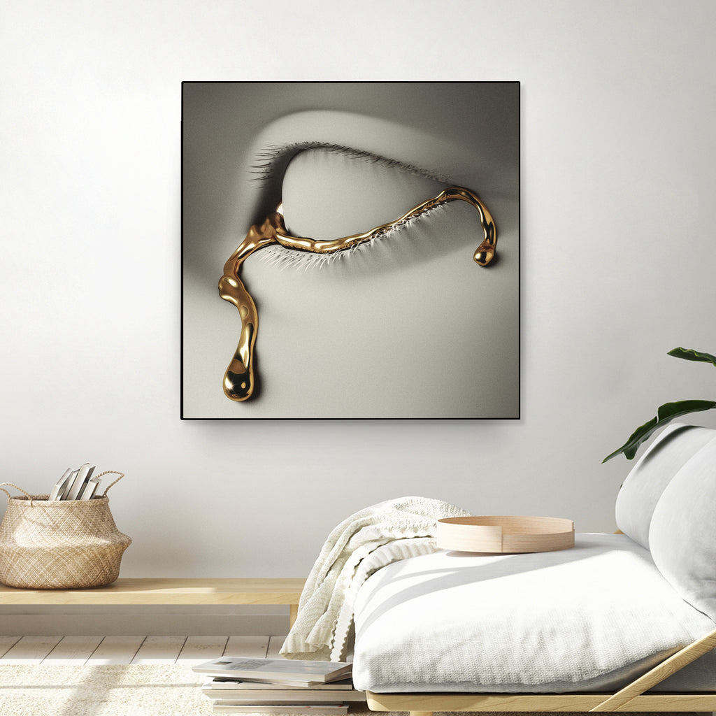 Golden Tear by Vigan Tafili on GIANT ART - white 3d art