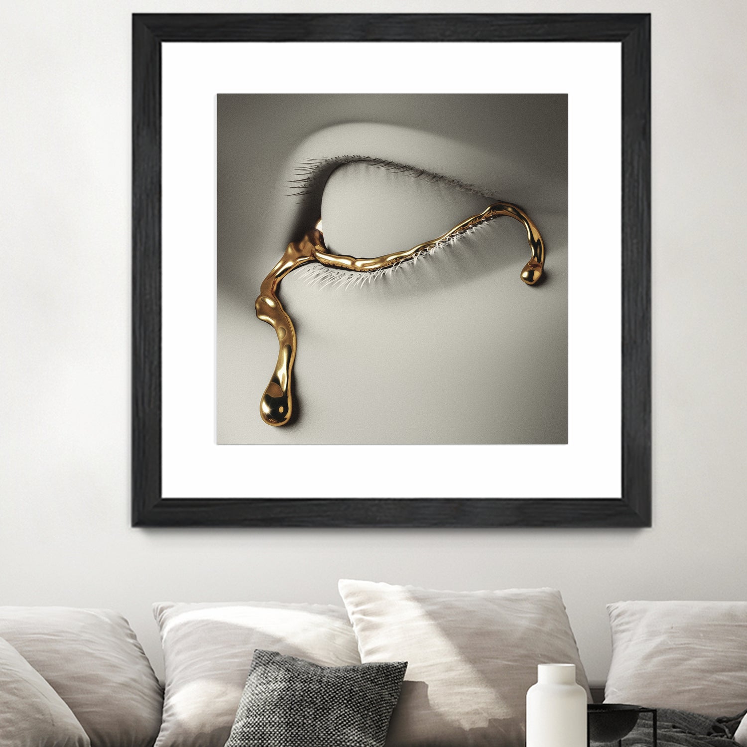 Golden Tear by Vigan Tafili on GIANT ART - white 3d art