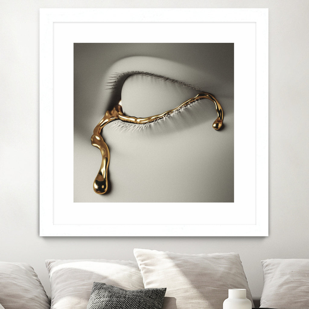 Golden Tear by Vigan Tafili on GIANT ART - white 3d art