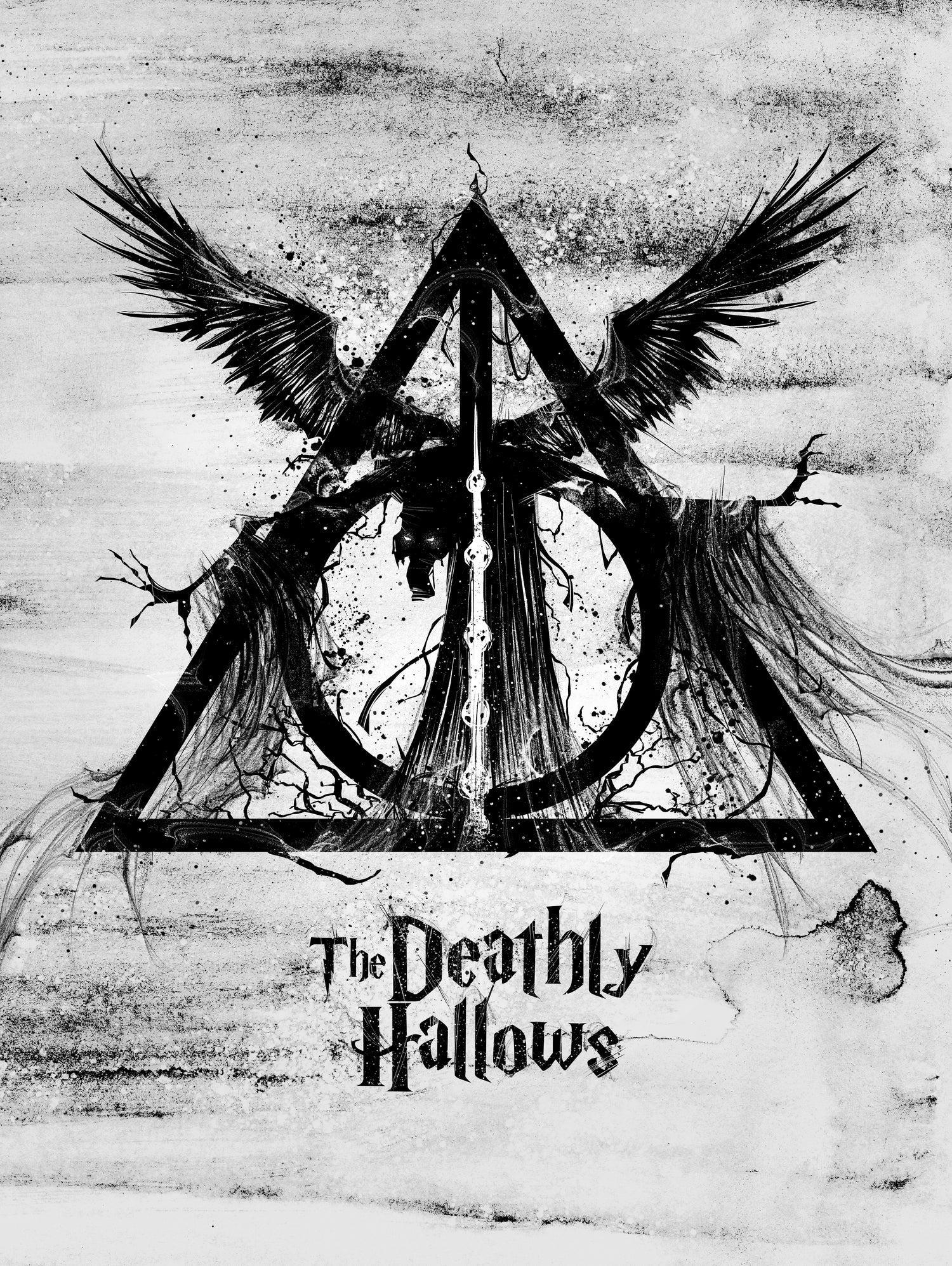 The Deathly Hallows by Nikita Abakumov on GIANT ART - gray digital painting