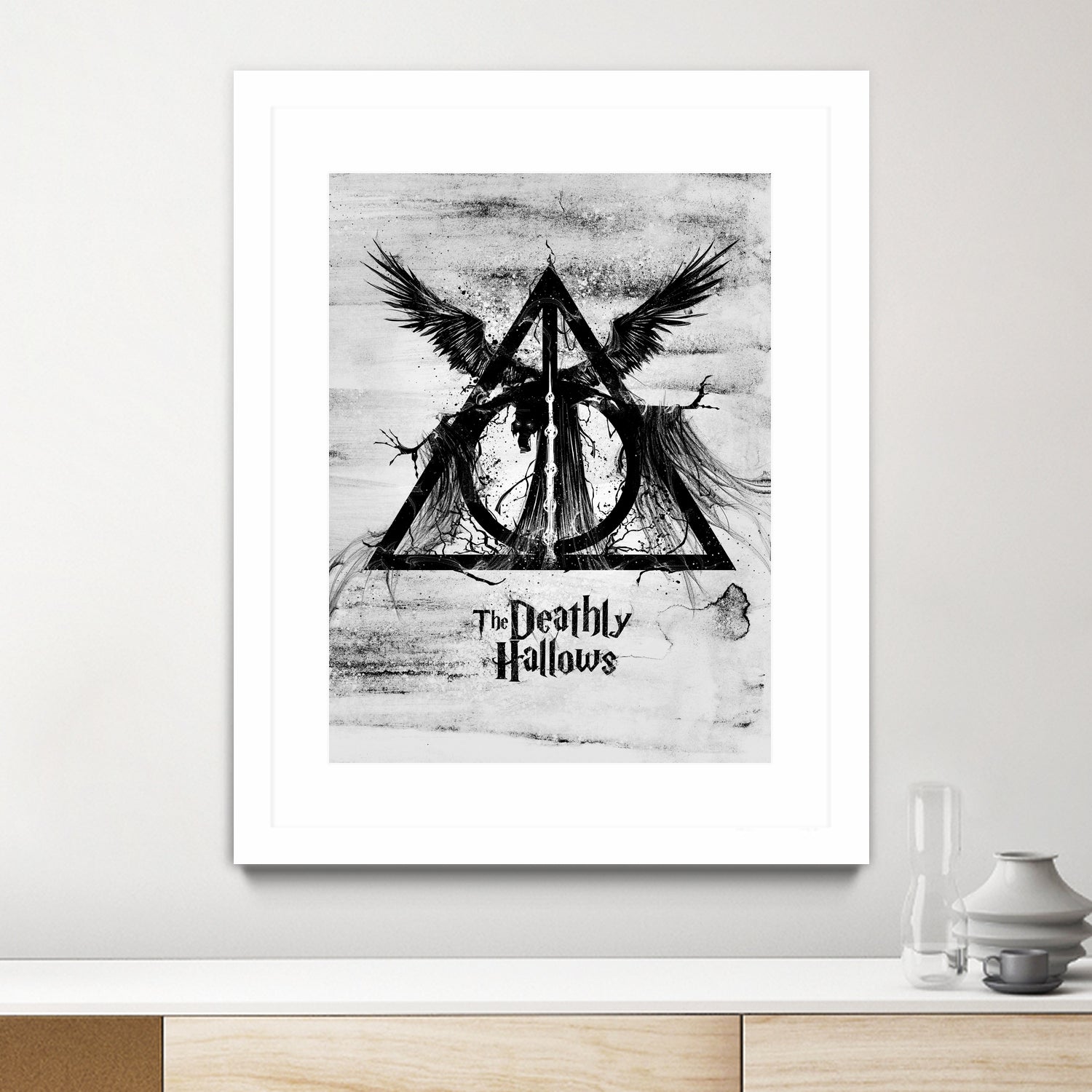 The Deathly Hallows by Nikita Abakumov on GIANT ART - gray digital painting