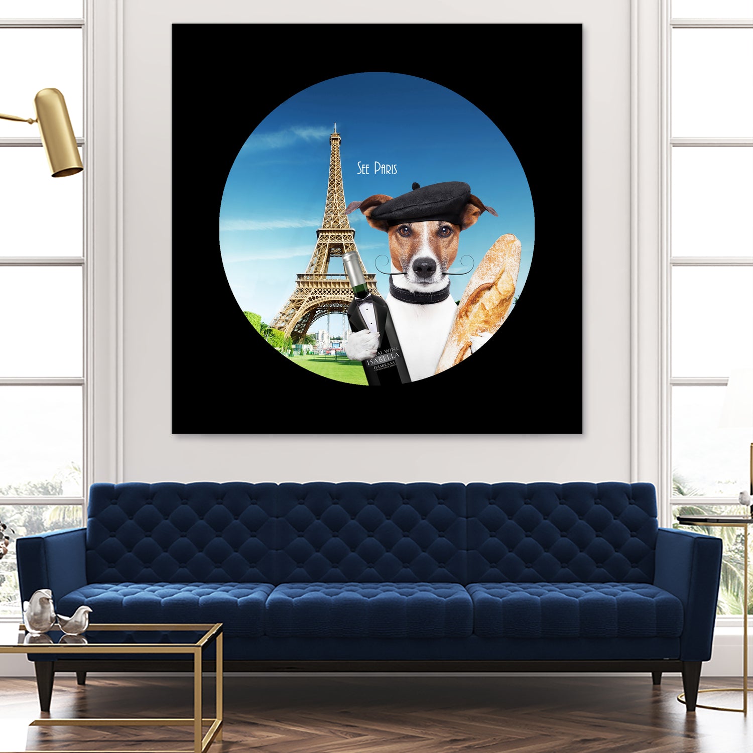 See Paris by Karine Osipyan on GIANT ART - blue photo illustration