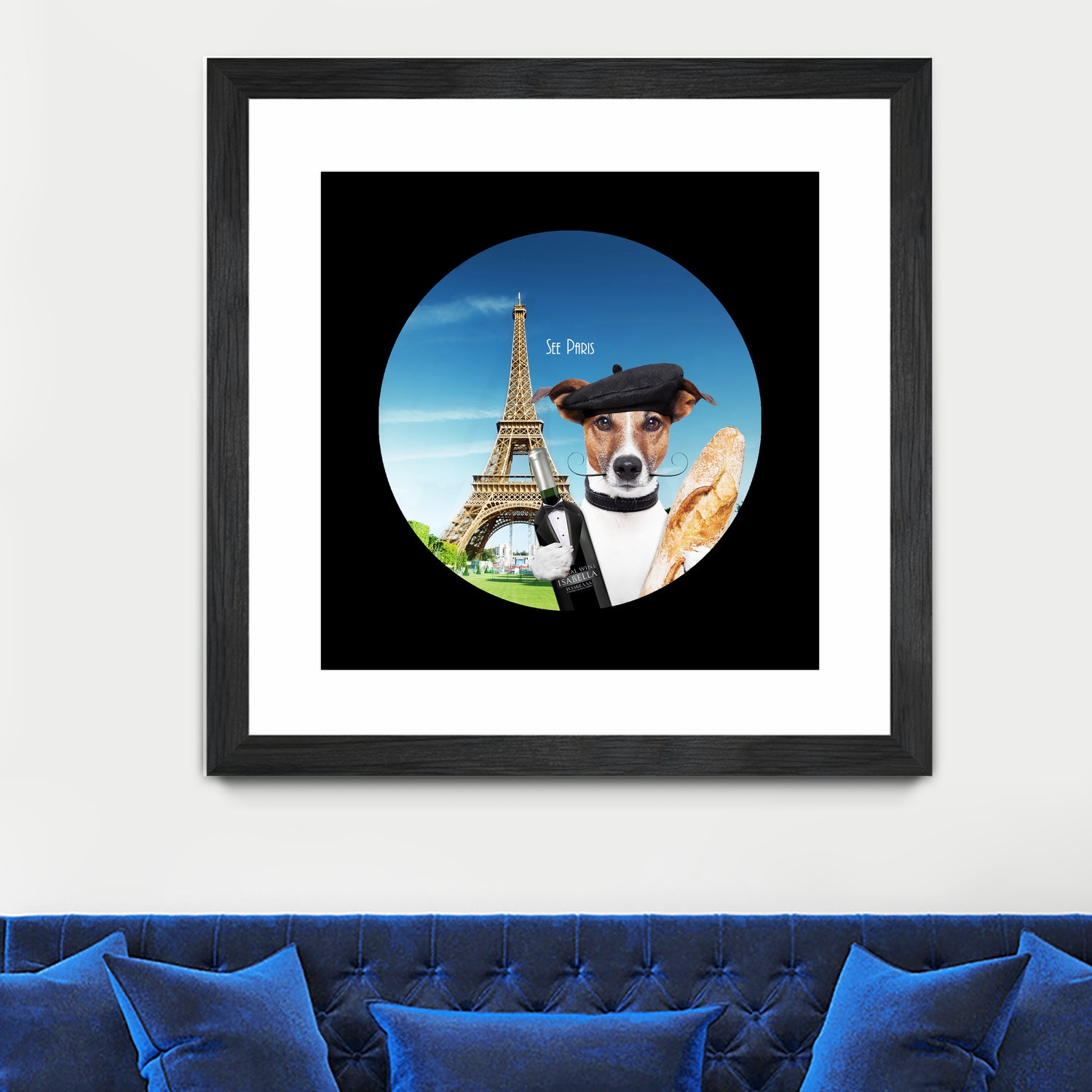 See Paris by Karine Osipyan on GIANT ART - blue photo illustration