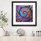 Superb Spiral Rainbow Amonite by Priscilla Batzell on GIANT ART - fuchsia mixed media