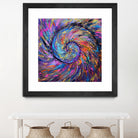 Superb Spiral Rainbow Amonite by Priscilla Batzell on GIANT ART - fuchsia mixed media