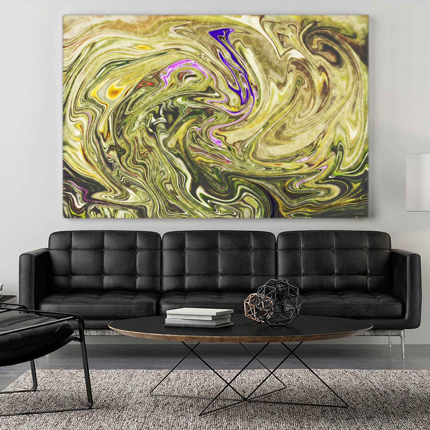 Abstract Marble Painting by Amir Faysal on GIANT ART - yellow digital painting