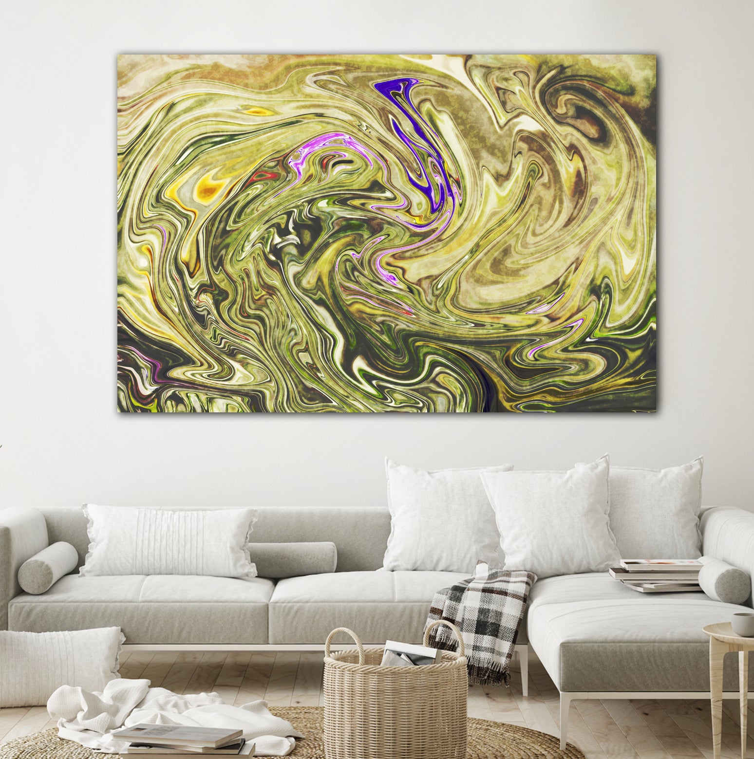 Abstract Marble Painting by Amir Faysal on GIANT ART - yellow digital painting