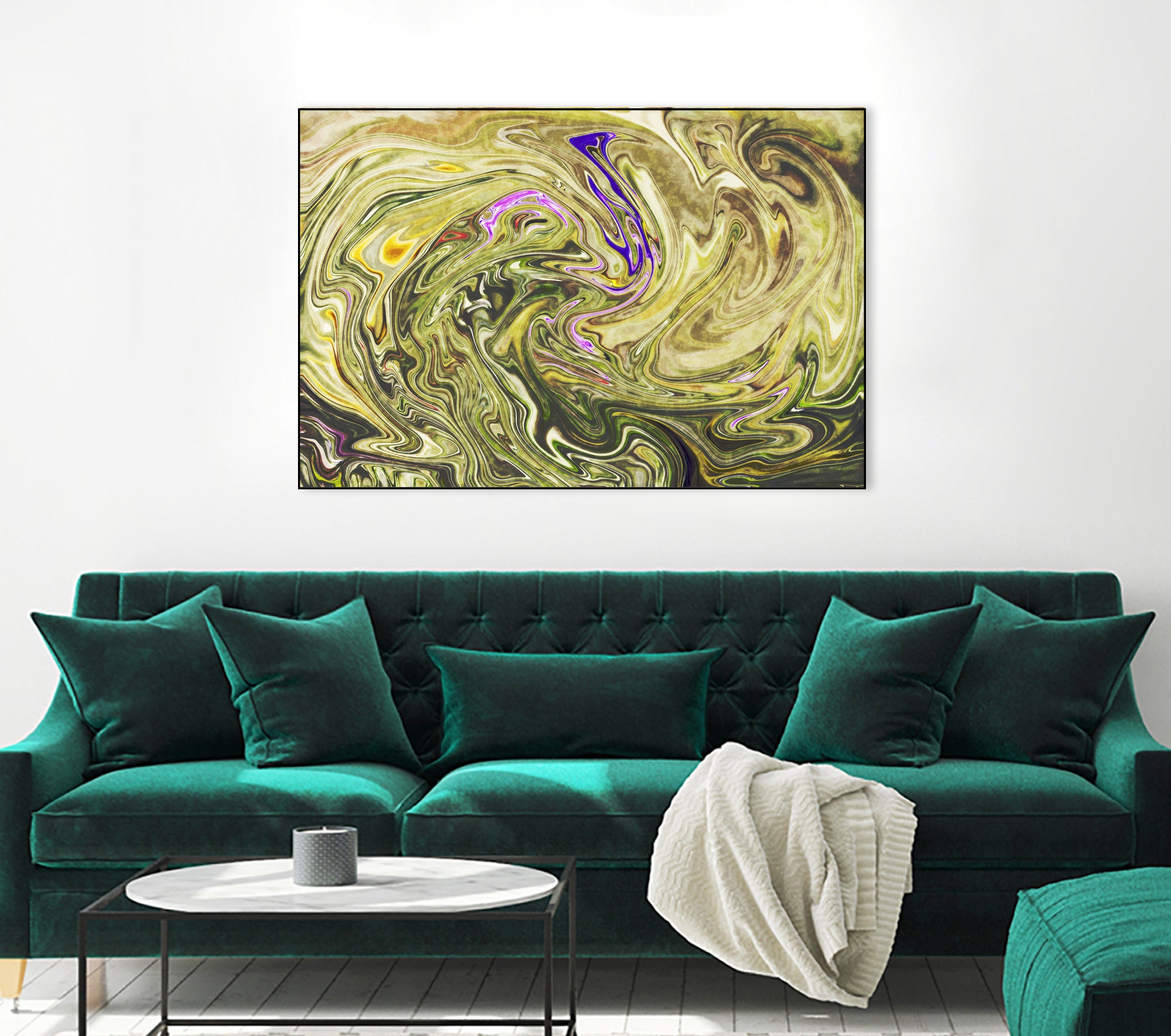 Abstract Marble Painting by Amir Faysal on GIANT ART - yellow digital painting