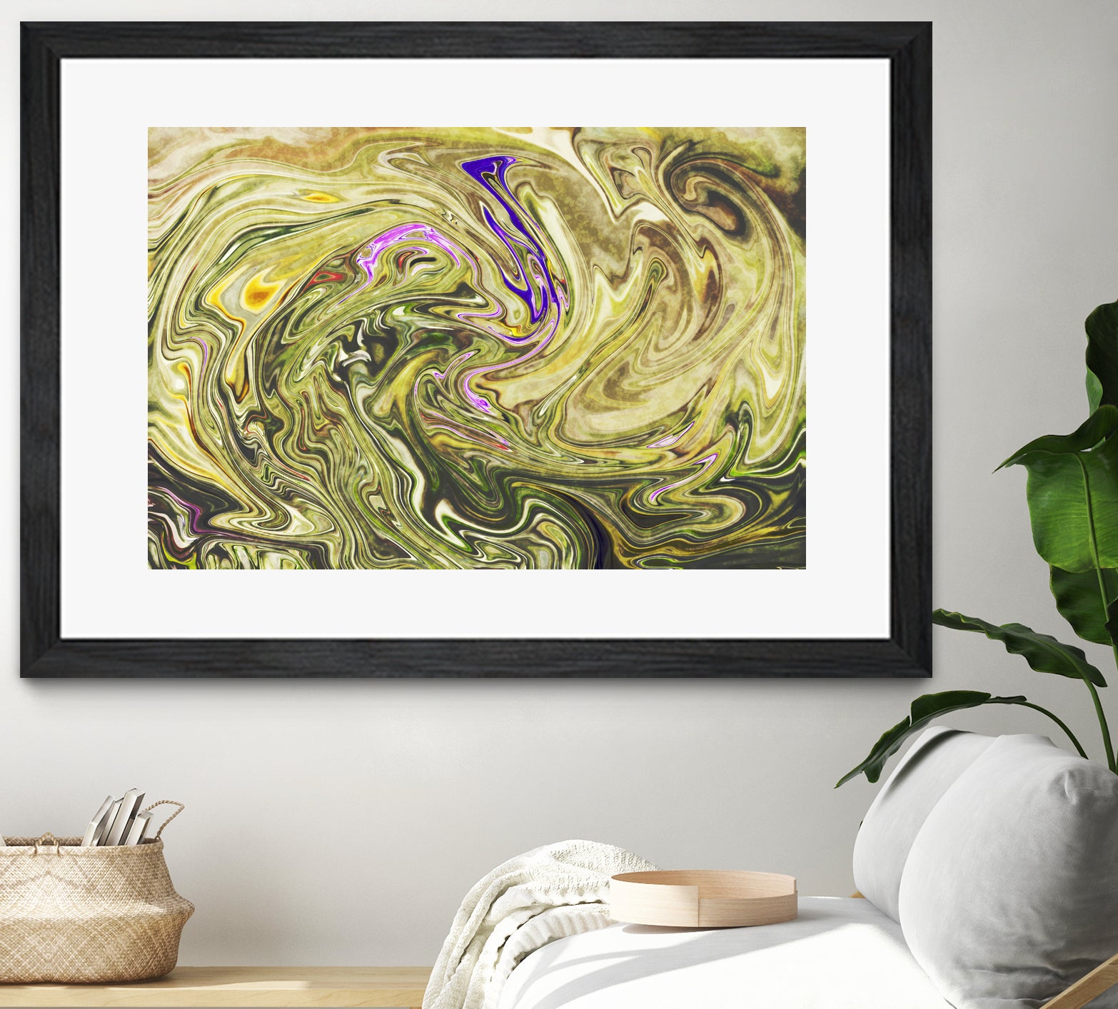 Abstract Marble Painting by Amir Faysal on GIANT ART - yellow digital painting