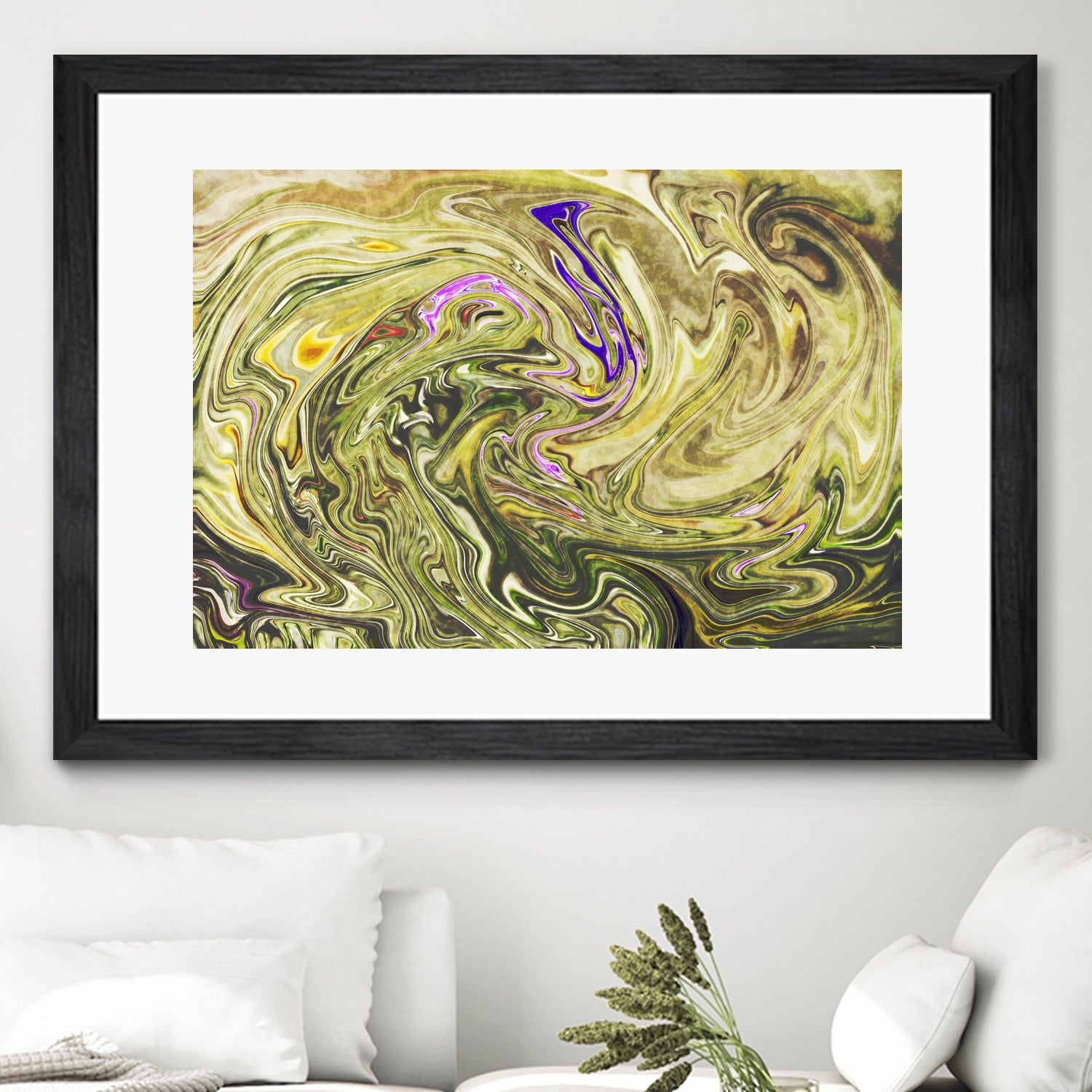 Abstract Marble Painting by Amir Faysal on GIANT ART - yellow digital painting