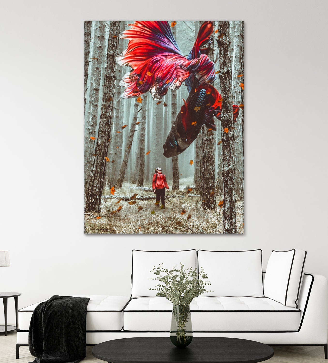 Forest Betta by GEN Z by Rigaud Mickaël on GIANT ART - red photo illustration