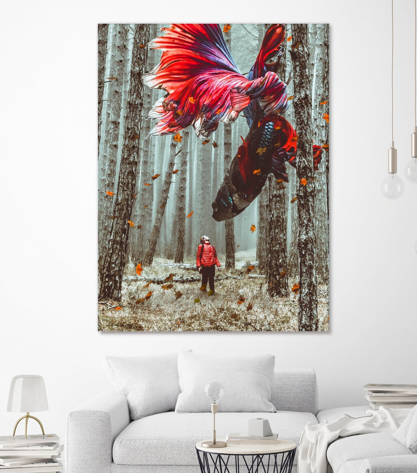 Forest Betta by GEN Z by Rigaud Mickaël on GIANT ART - red photo illustration