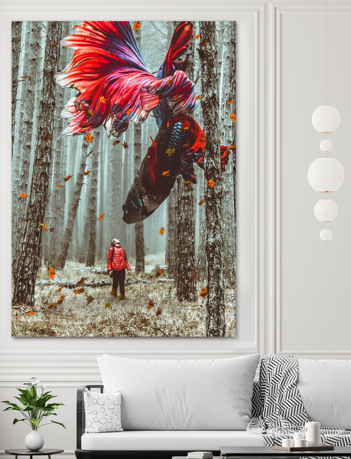 Forest Betta by GEN Z by Rigaud Mickaël on GIANT ART - red photo illustration