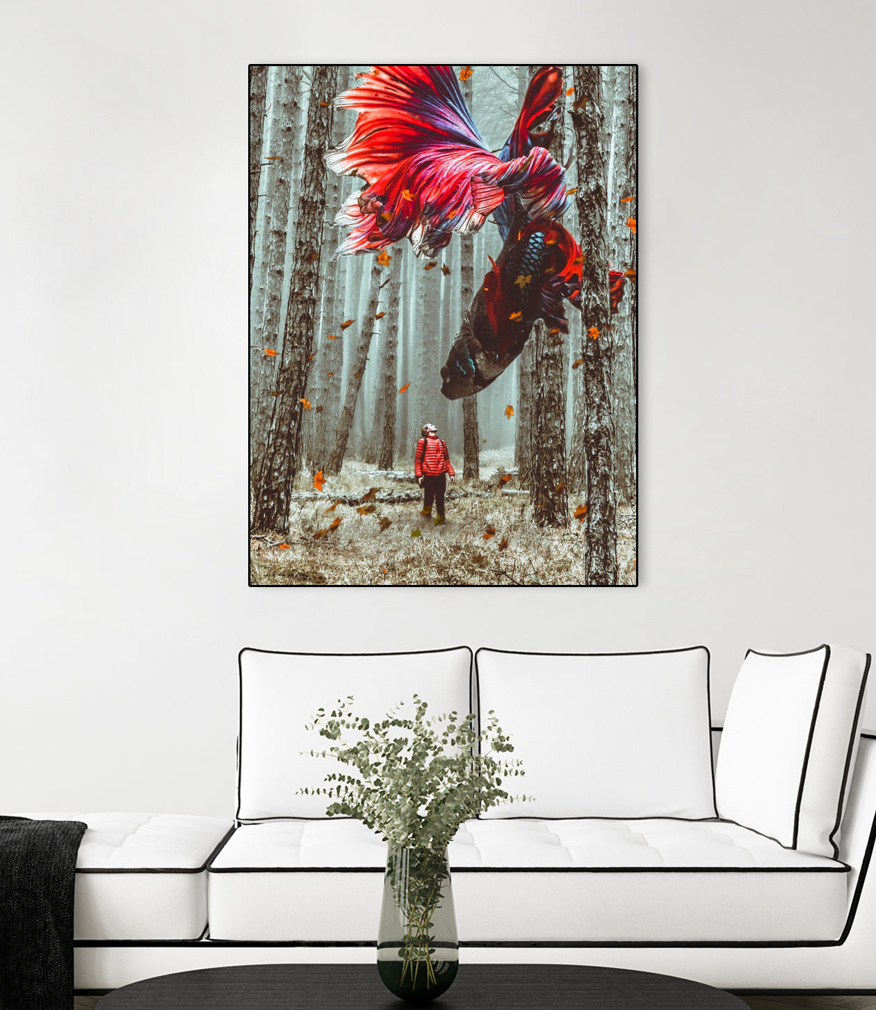 Forest Betta by GEN Z by Rigaud Mickaël on GIANT ART - red photo illustration