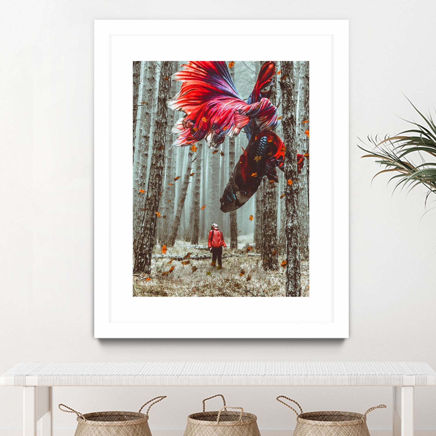 Forest Betta by GEN Z by Rigaud Mickaël on GIANT ART - red photo illustration