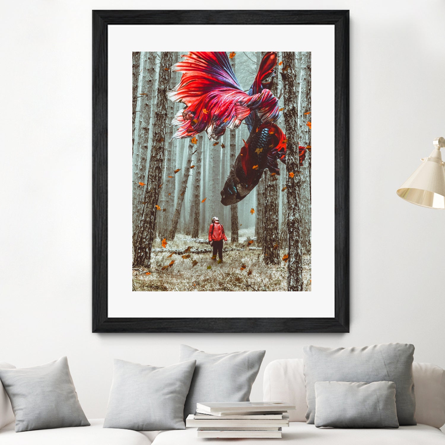 Forest Betta by GEN Z by Rigaud Mickaël on GIANT ART - red photo illustration