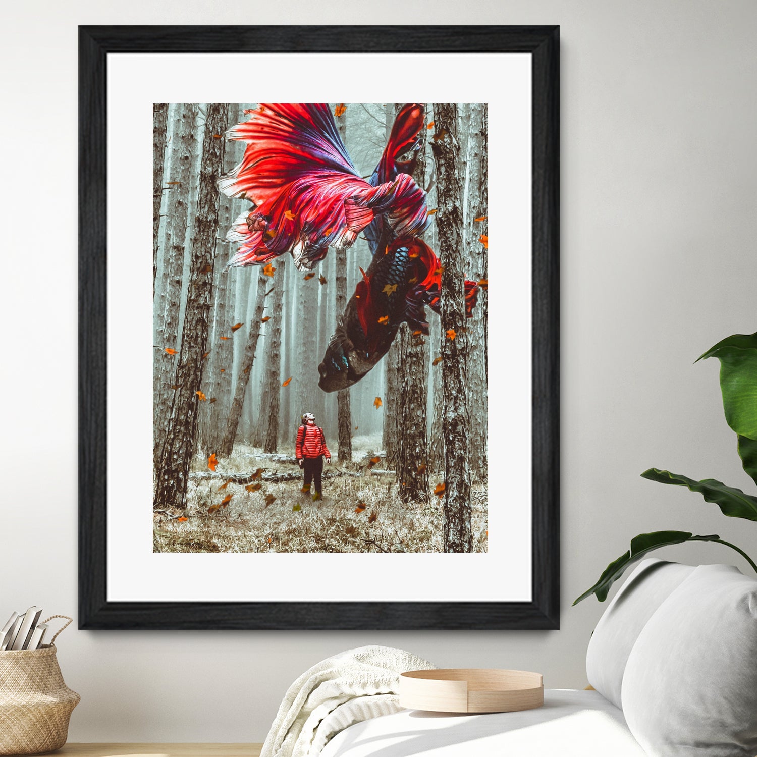 Forest Betta by GEN Z by Rigaud Mickaël on GIANT ART - red photo illustration