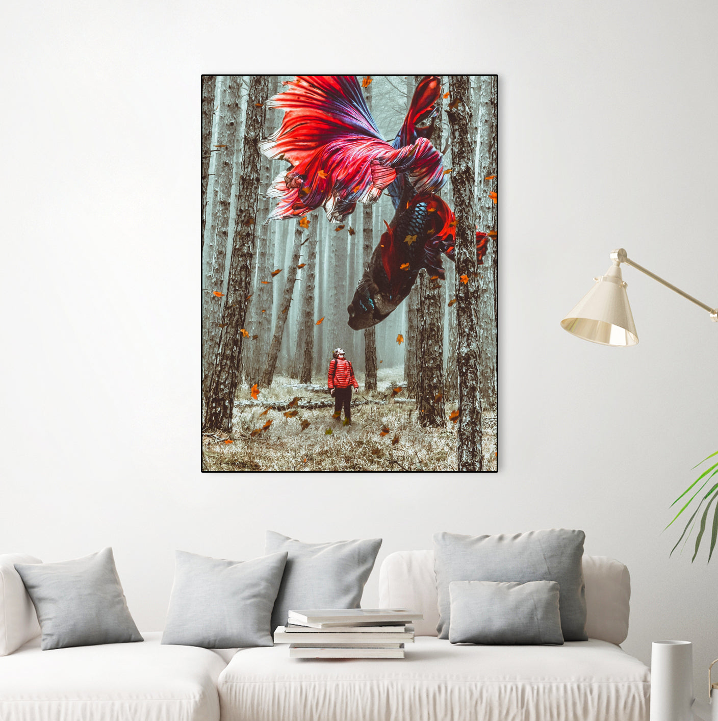 Forest Betta by GEN Z by Rigaud Mickaël on GIANT ART - red photo illustration