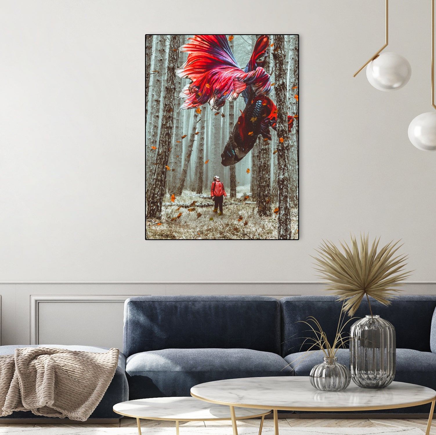 Forest Betta by GEN Z by Rigaud Mickaël on GIANT ART - red photo illustration