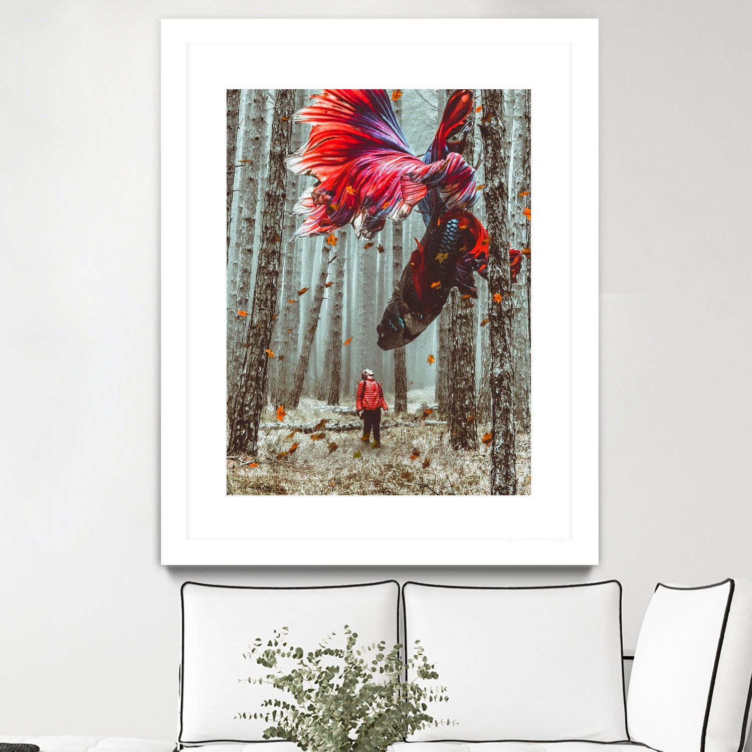 Forest Betta by GEN Z by Rigaud Mickaël on GIANT ART - red photo illustration