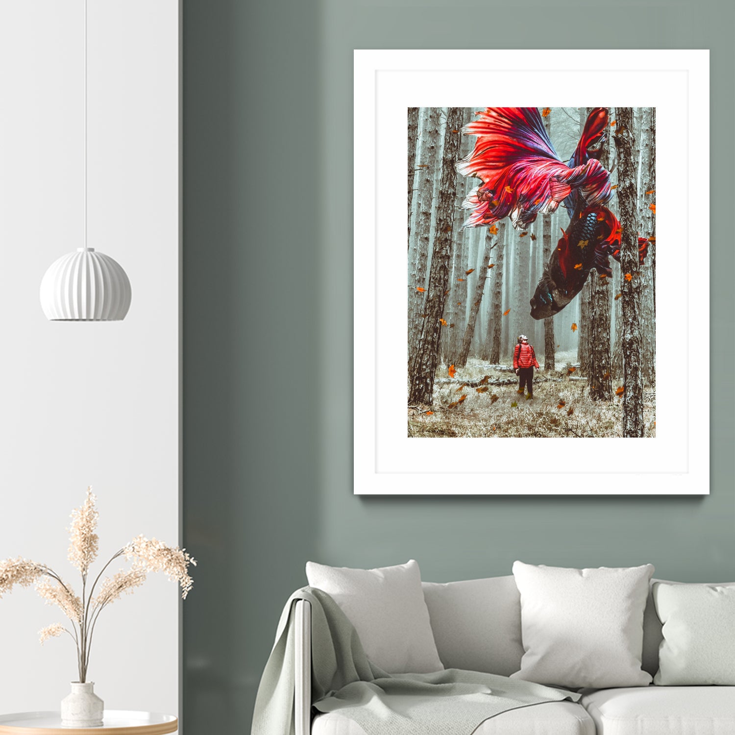 Forest Betta by GEN Z by Rigaud Mickaël on GIANT ART - red photo illustration