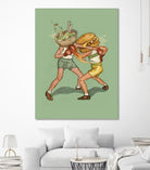 food fight by Alon Braier on GIANT ART - green mixed media