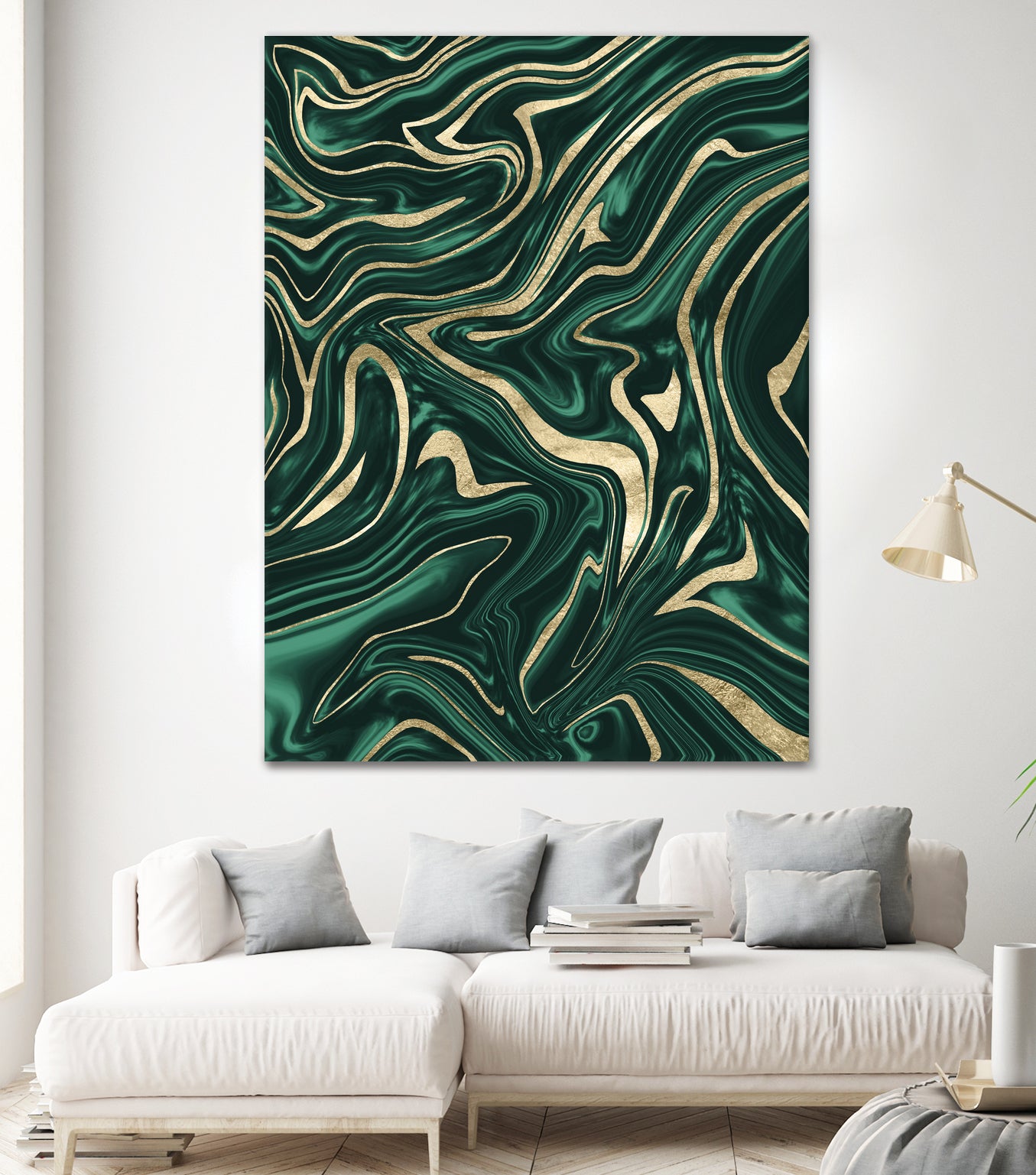 Emerald Green Black Gold Marble #1 #decor #art by Anita & Bella Jantz on GIANT ART - green digital painting