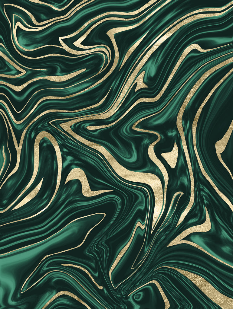 Emerald Green Black Gold Marble #1 #decor #art by Anita & Bella Jantz on GIANT ART - green digital painting