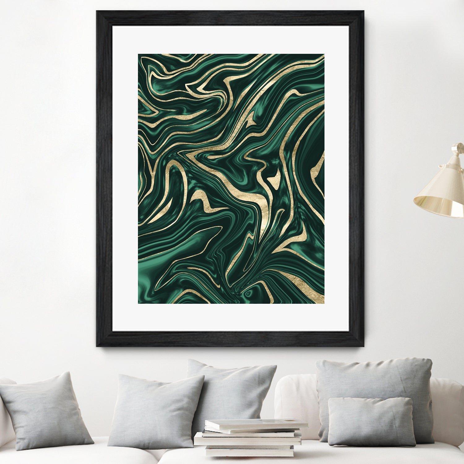 Emerald Green Black Gold Marble #1 #decor #art by Anita & Bella Jantz on GIANT ART - green digital painting