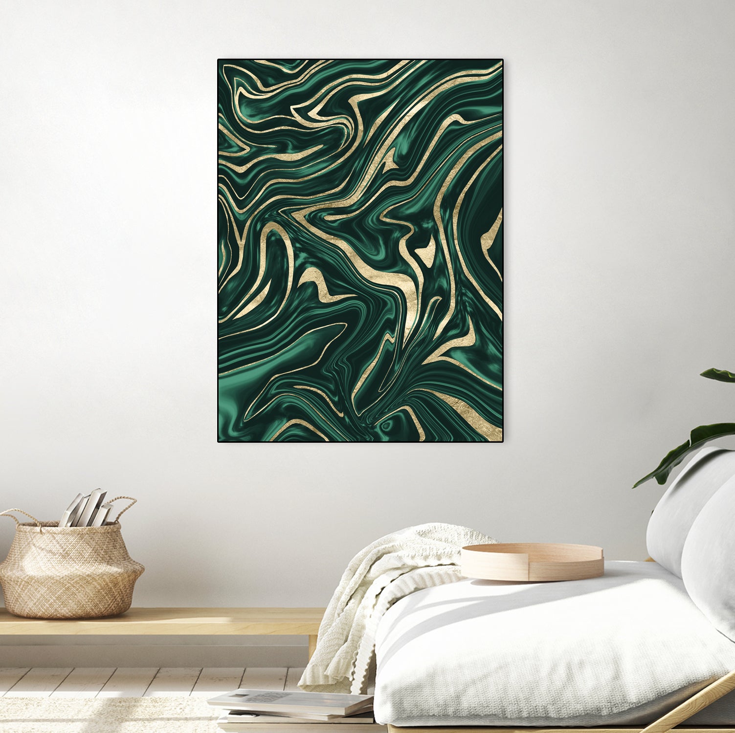 Emerald Green Black Gold Marble #1 #decor #art by Anita & Bella Jantz on GIANT ART - green digital painting