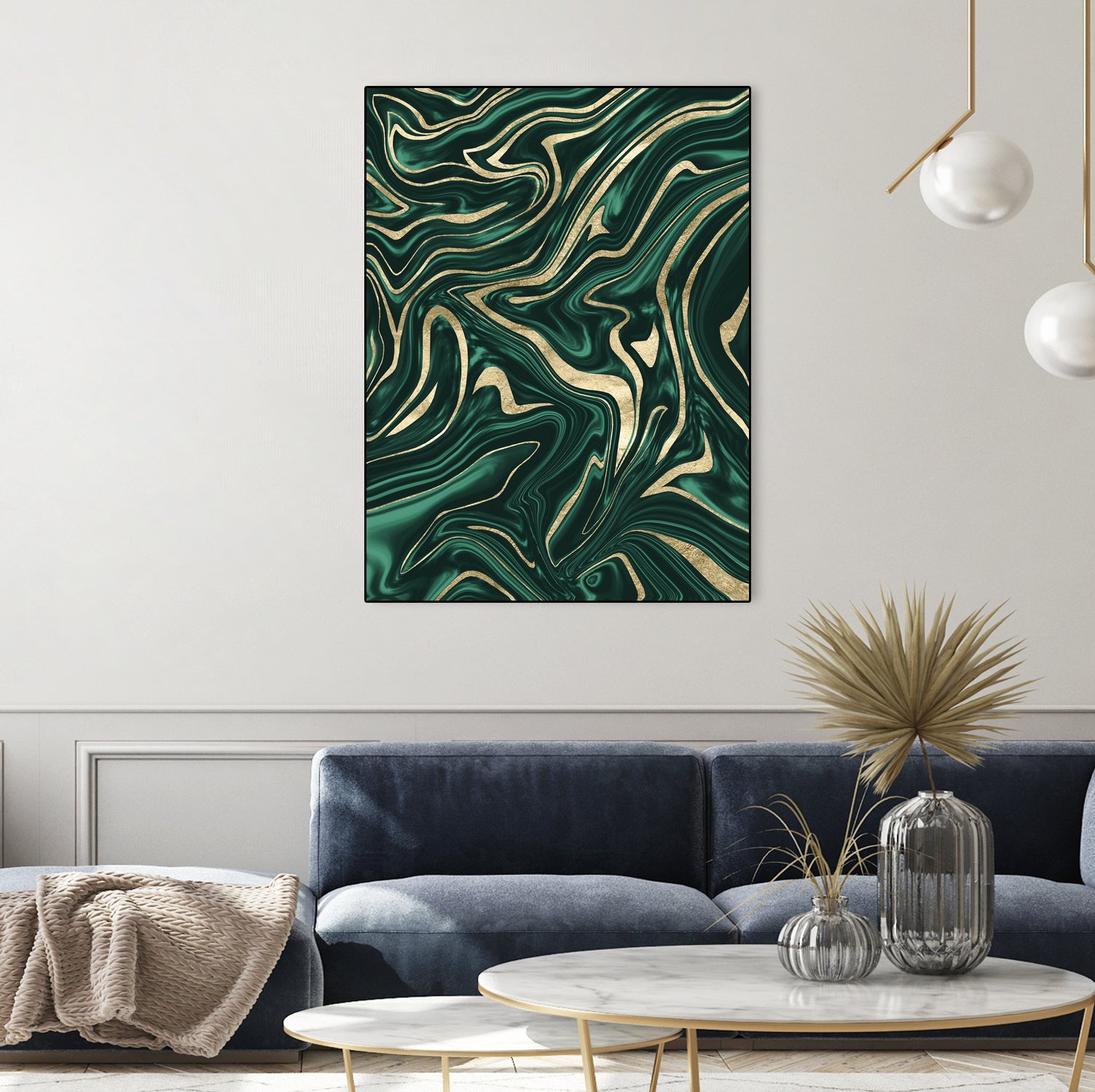 Emerald Green Black Gold Marble #1 #decor #art by Anita & Bella Jantz on GIANT ART - green digital painting