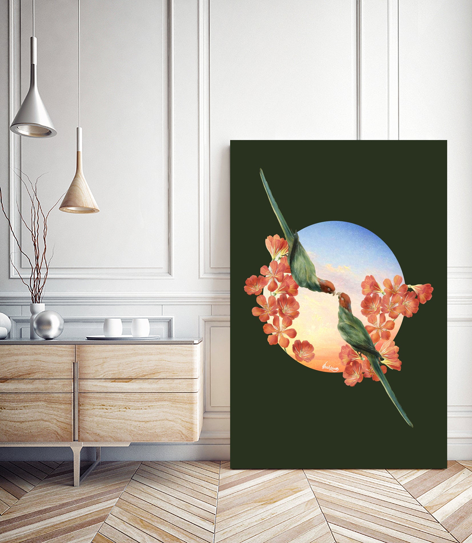 Lover Birds by Diogo Veríssimo on GIANT ART - green photo manipulation