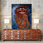 Lil Animal by Nick Beery on GIANT ART - orange mixed media