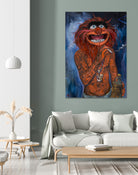 Lil Animal by Nick Beery on GIANT ART - orange mixed media