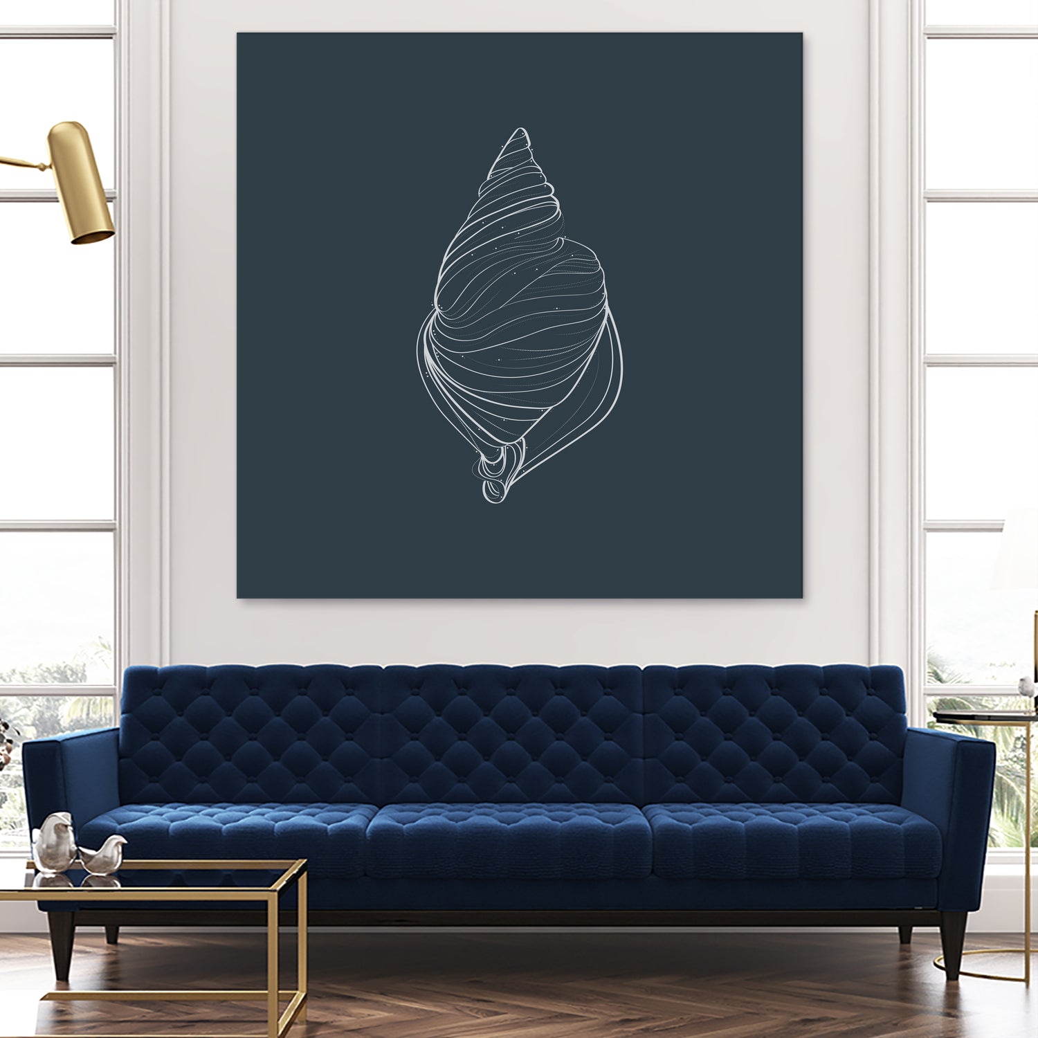 Shell by Alessandra Gagliano on GIANT ART - gray vector illustration