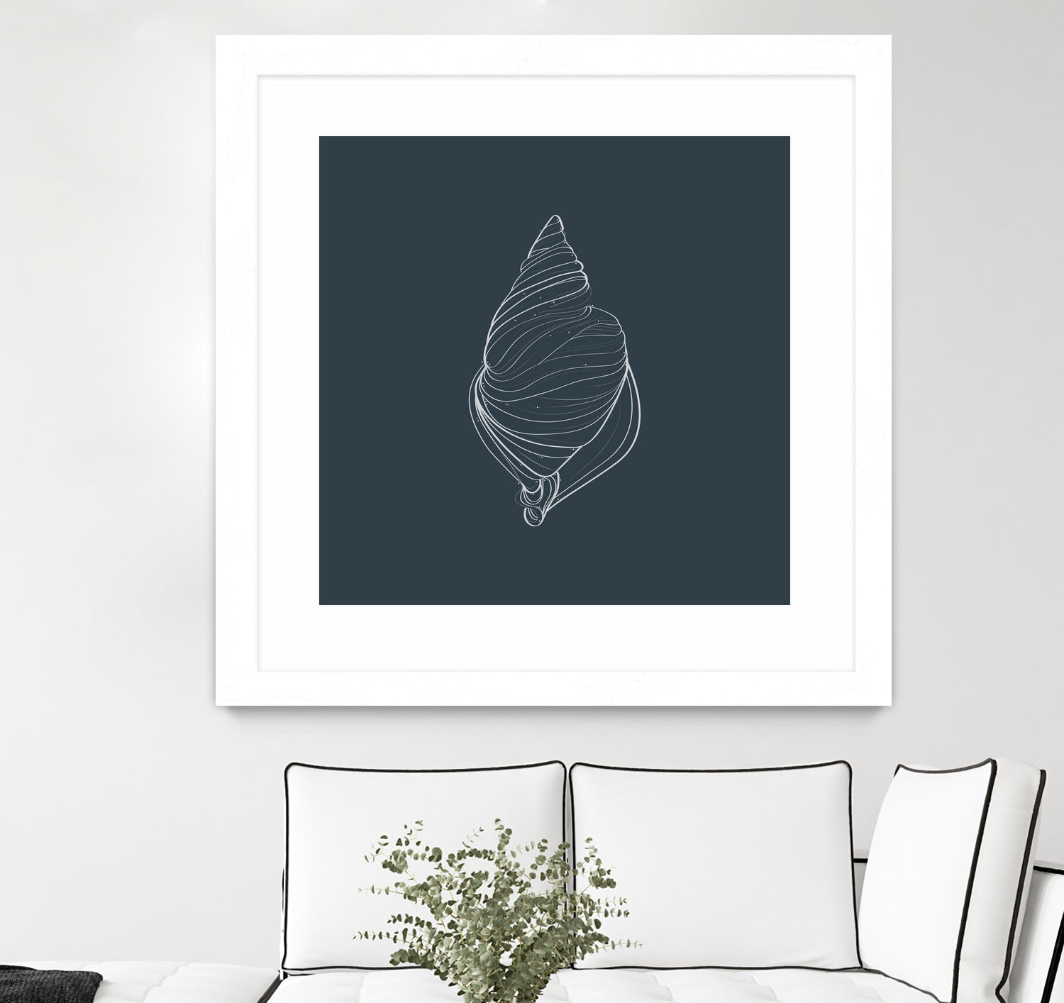 Shell by Alessandra Gagliano on GIANT ART - gray vector illustration