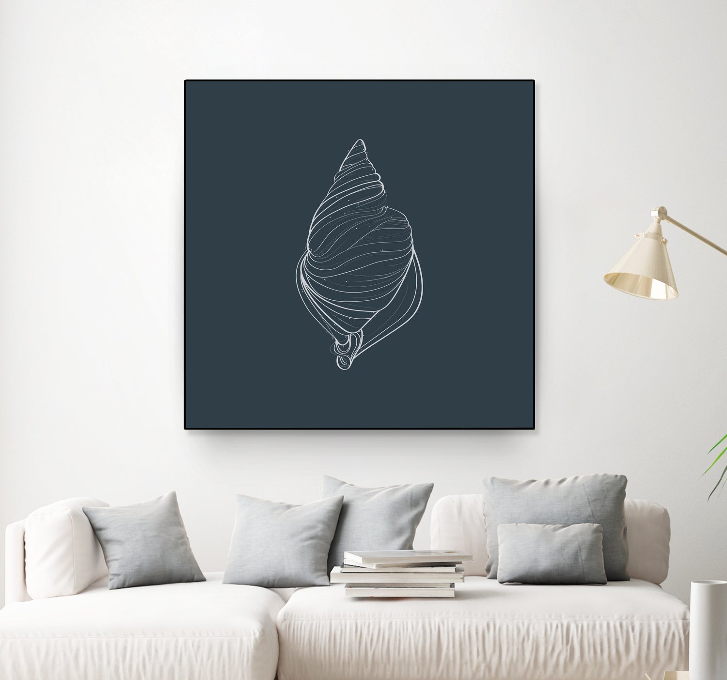 Shell by Alessandra Gagliano on GIANT ART - gray vector illustration