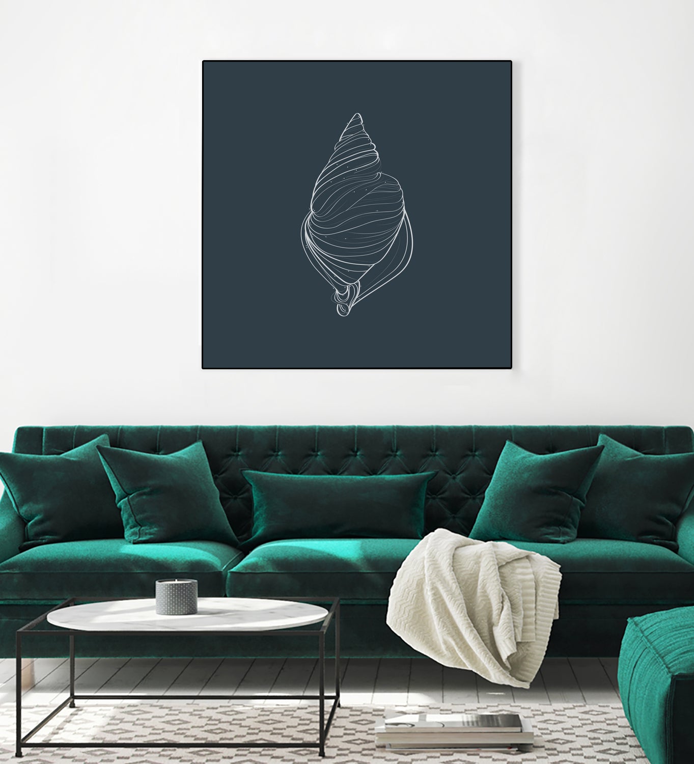 Shell by Alessandra Gagliano on GIANT ART - gray vector illustration