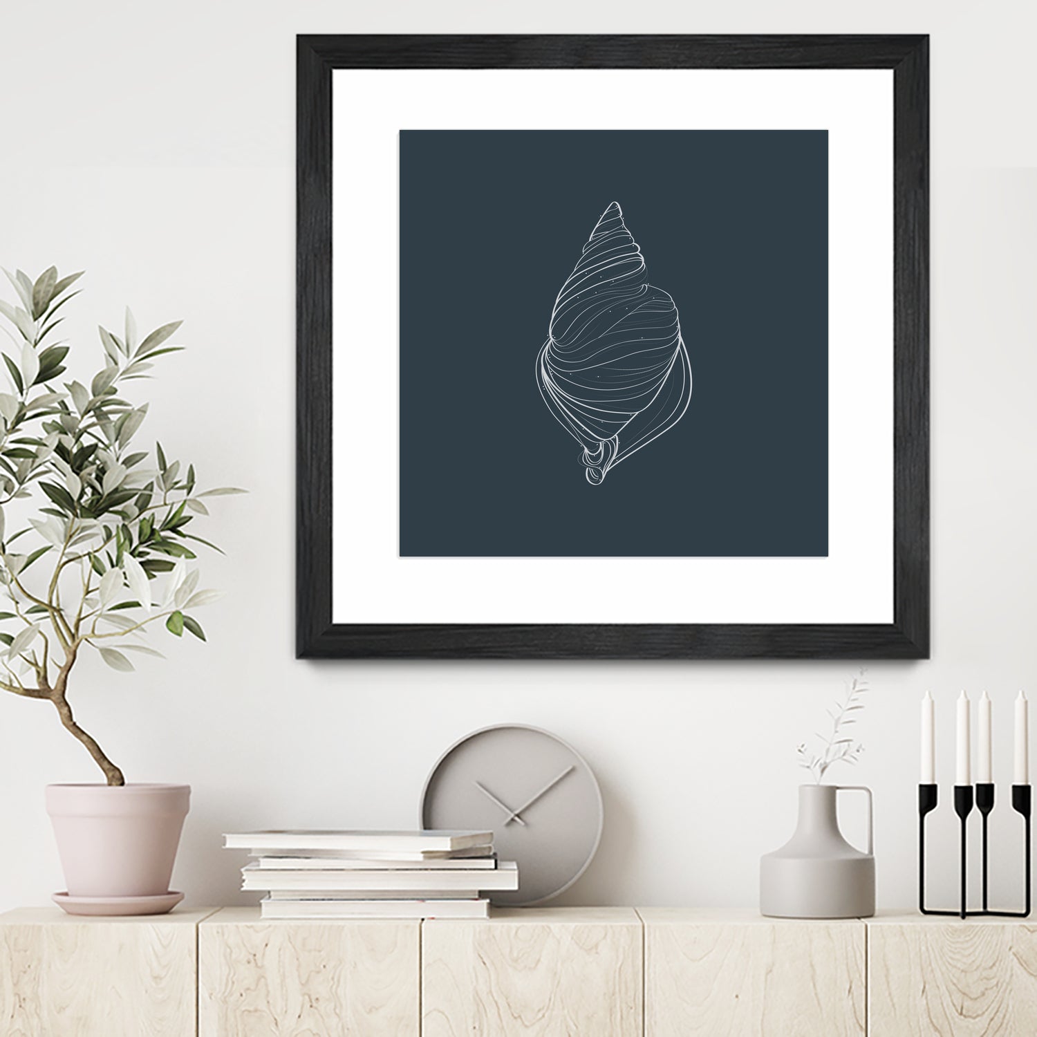 Shell by Alessandra Gagliano on GIANT ART - gray vector illustration