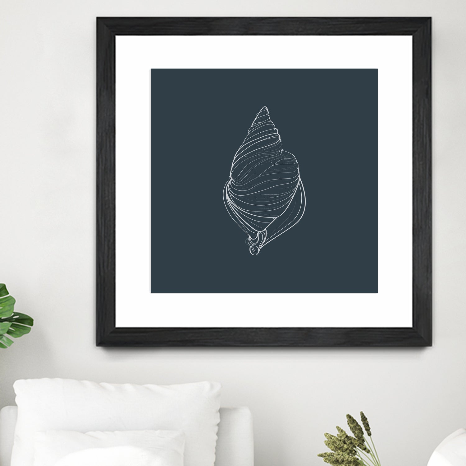 Shell by Alessandra Gagliano on GIANT ART - gray vector illustration