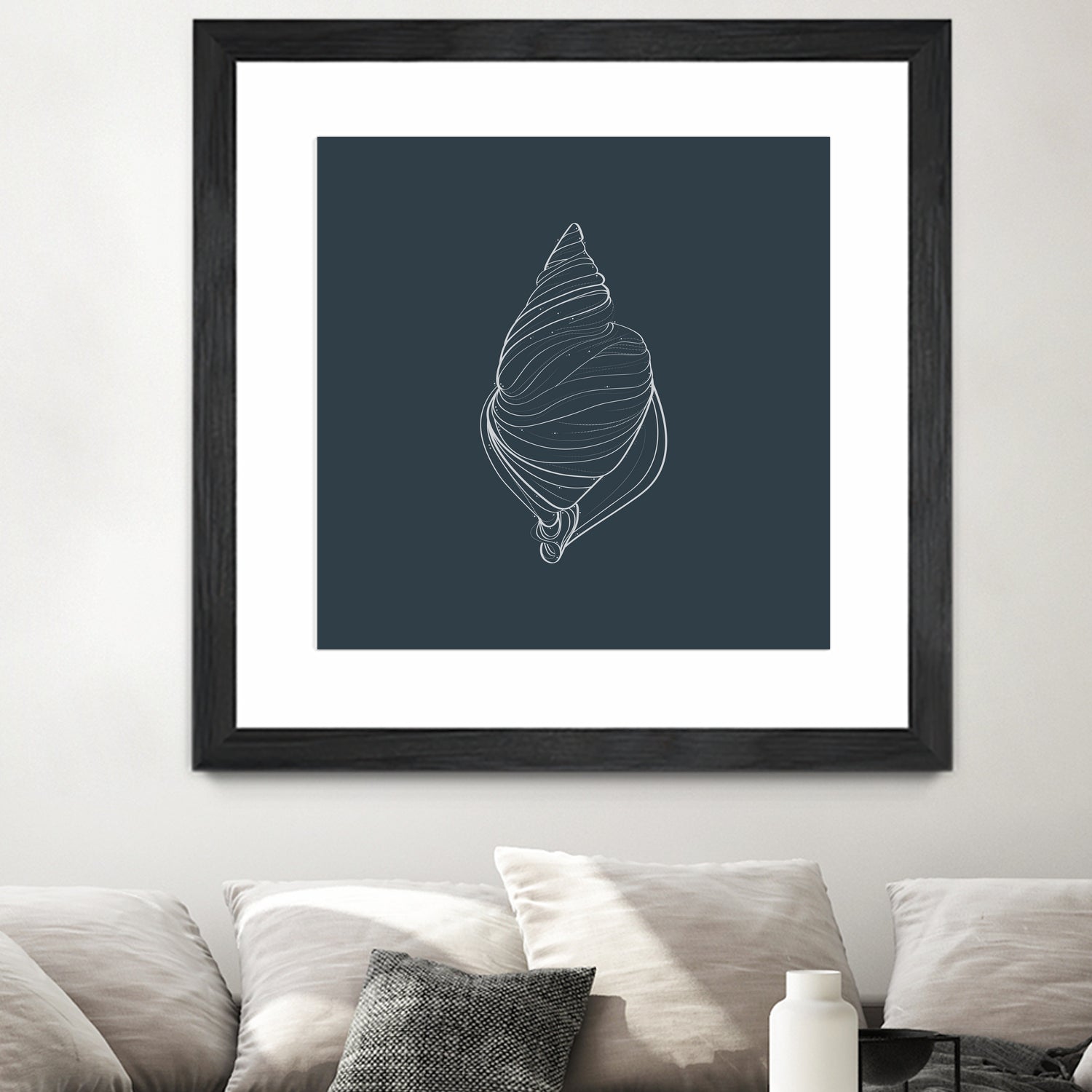 Shell by Alessandra Gagliano on GIANT ART - gray vector illustration