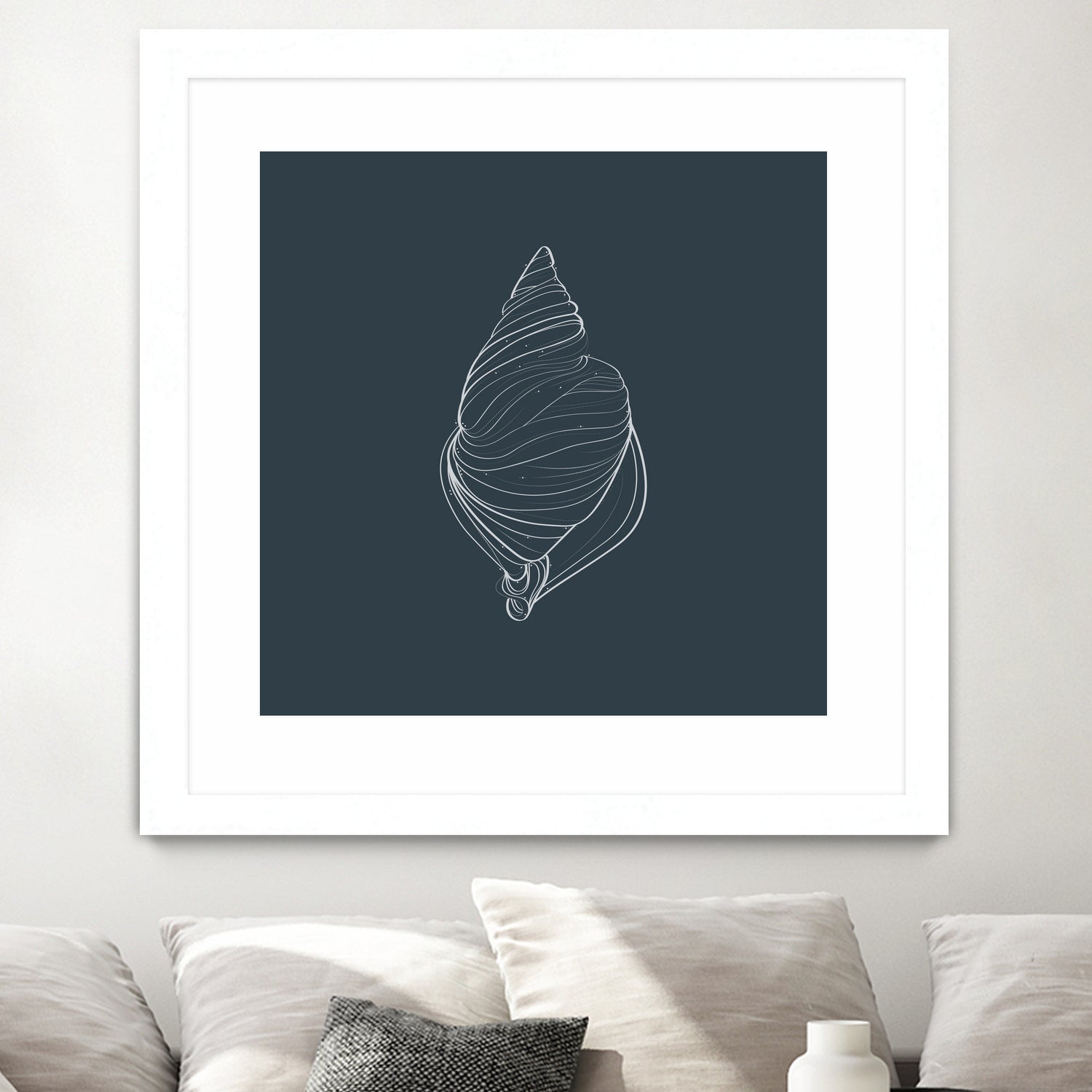 Shell by Alessandra Gagliano on GIANT ART - gray vector illustration