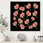 Delicate Hibiscus Flowers by Vanka Manitarka on GIANT ART - pink digital painting