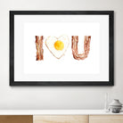 I Heart You Bacon and Egg by Olga Shvartsur on GIANT ART - yellow cartooning