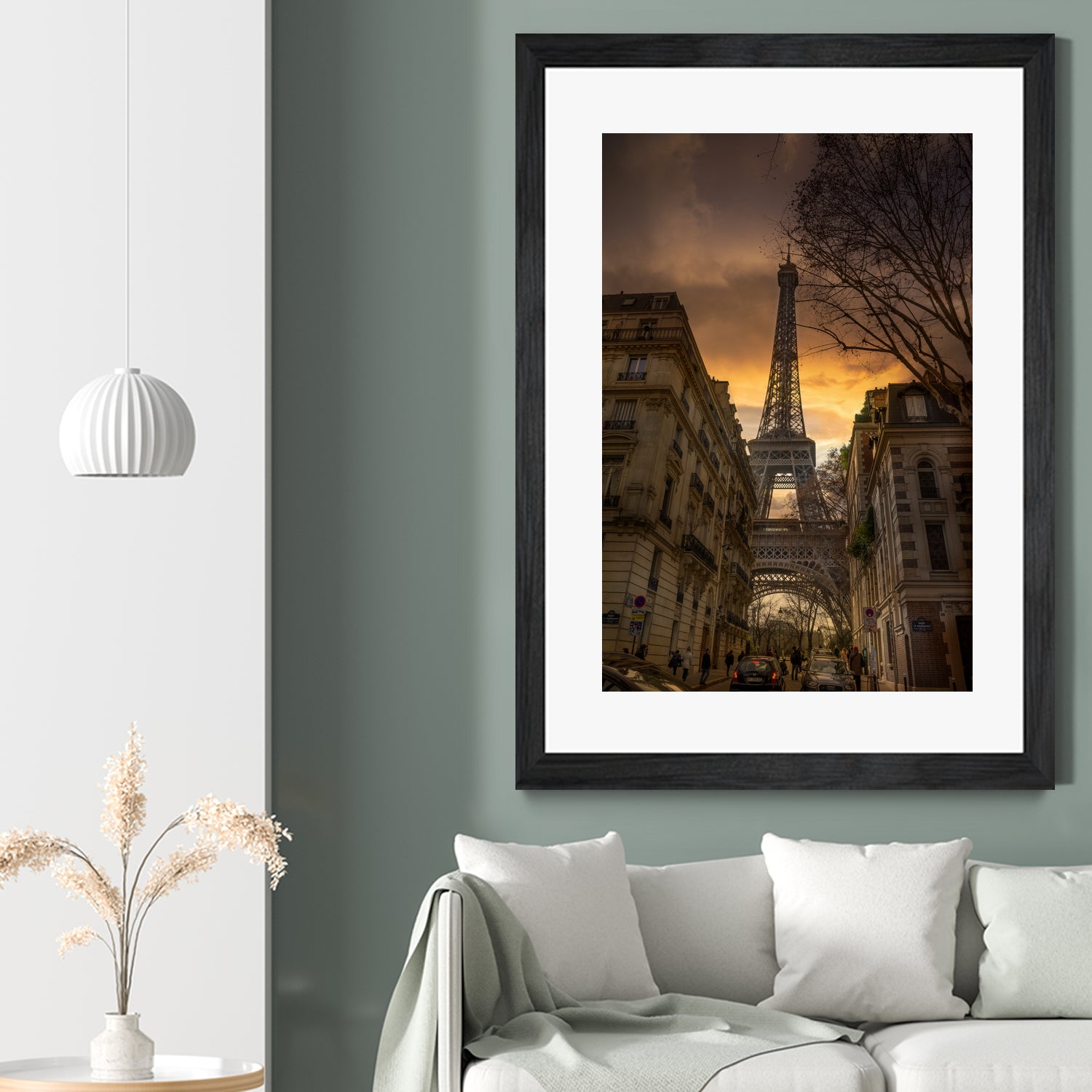 Eiffel Tower Gold Sky by Jose Crespo on GIANT ART - orange photo illustration