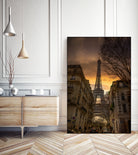 Eiffel Tower Gold Sky by Jose Crespo on GIANT ART - orange photo illustration