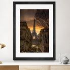 Eiffel Tower Gold Sky by Jose Crespo on GIANT ART - orange photo illustration