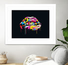 Colorful lips by Solti Balázs on GIANT ART - black digital painting