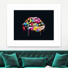 Colorful lips by Solti Balázs on GIANT ART - black digital painting